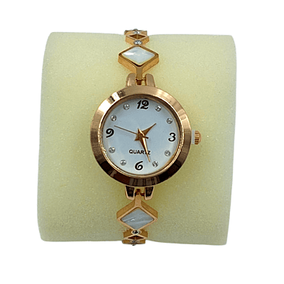 Elegant Rose Gold Square Bracelet Watch for Women - Analog Quartz