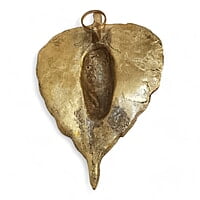 Mini Enamel Leaf Ganesh Green color Aluminium Idol Mini Enamel Leaf Ganesh Green color Aluminium Idol