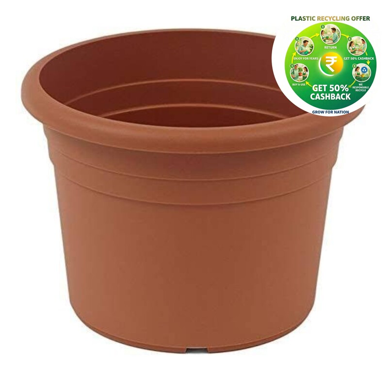 Nursery Flower Pot | 16 Inch Plastic Plant Pot | Red / White / Black