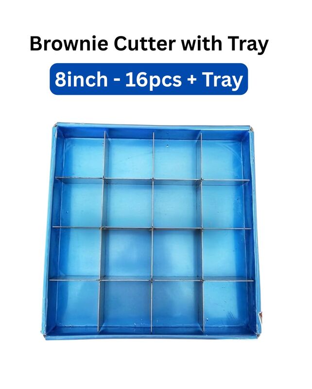 Durable 8 inch aluminium brownie cutting tray