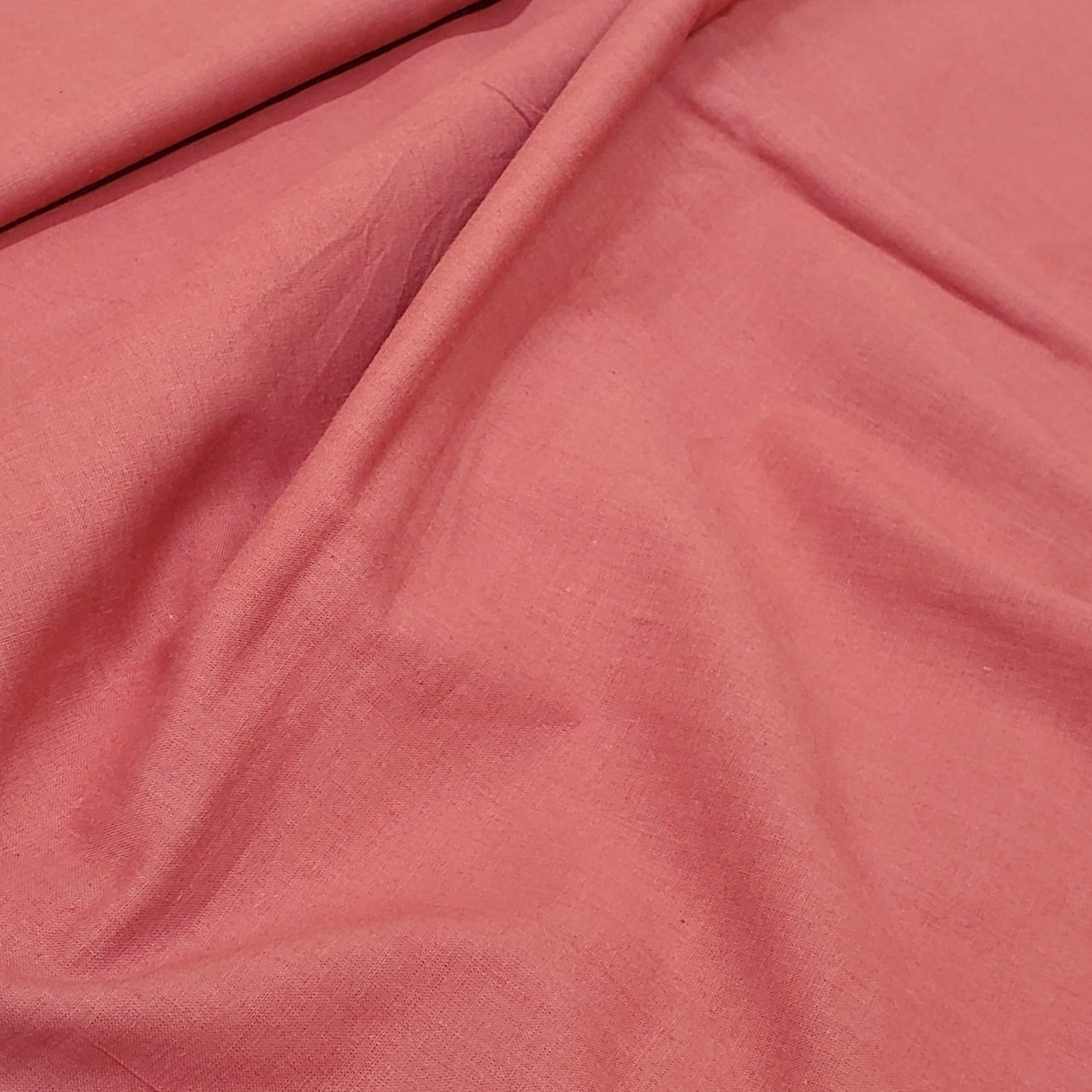 Silket Cotton Plain Fabric (Peachy Pink)