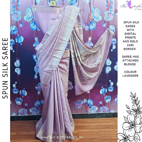 BEAUTIFUL SPUN SILK SAREE  SRCSFSC24530
