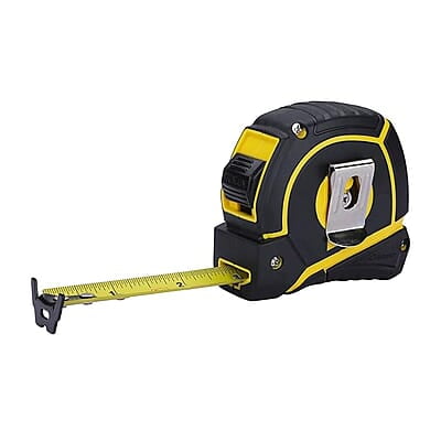 STANLEY STHT43067-12 5 Meter Tylon Measurement Tape in Rugged Rubber Case for Precise & Accurate Measurements with Anti-Slip Properties for Home, DIY, Industrial & Professional Use, YELLOW & BLACK