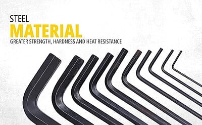 STANLEY 69-253 10-Piece Metric Hex Key Set with Anti-Rust Properties for Home, DIY & Professional Use, YELLOW & BLACK