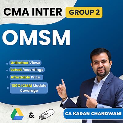 CMA Inter OM & SM (Group 2) By CA Karan Chandwani