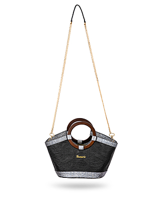 Beach Style Hand Bag with Wooden Handle