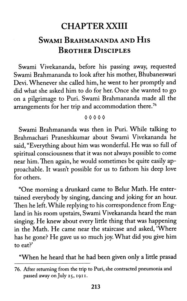 Reminiscences of Swami Brahmananda