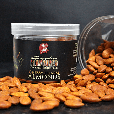 Oil Free Flavoured Cheesy Charm Almonds 250 Grams Oil Free Flavoured Cheesy Charm Almonds 250 Grams