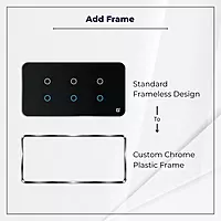 D2Touch Chrome Plastic Frame For 2M/4M/6M/8M Panel Frame for Acrylic Glossy, Matte & Glass Panels, Add As Accessories Per Panel