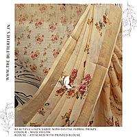 PURE LINEN SAREE YBRSLIN23432 PURE LINEN SAREE YBRSLIN23432