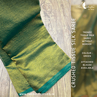 CRUSHED TISSUE SILK SAREE  USTSTES23516