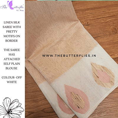 SILK LINEN SAREE  MKTSLIN23615