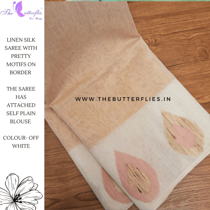 SILK LINEN SAREE  MKTSLIN23615