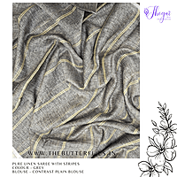 PURE LINEN SAREE YBRSLIN23603