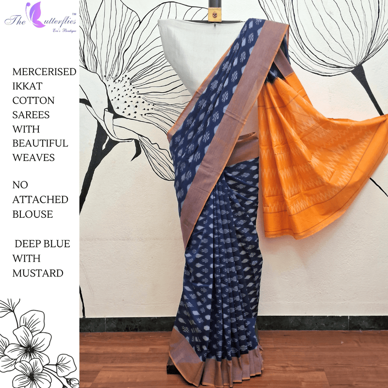 IKKAT MERCERISED COTTON SAREE BGHSDIC23315 IKKAT MERCERISED COTTON SAREE BGHSDIC23315