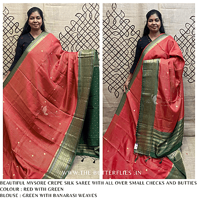 CREPE SILK SAREE NISSCRE24667