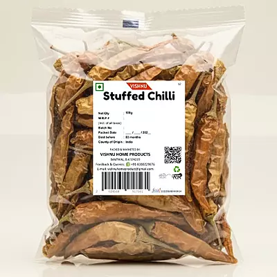 Vishnu Special Stuffed Chilli | Authentic Spicy Stuffing – 100g