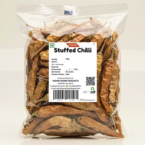 Vishnu Special Stuffed Chilli | Authentic Spicy Stuffing – 100g