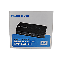 4-Port 4K HDMI KVM Switch – Control 4 PCs with Keyboard & Mouse