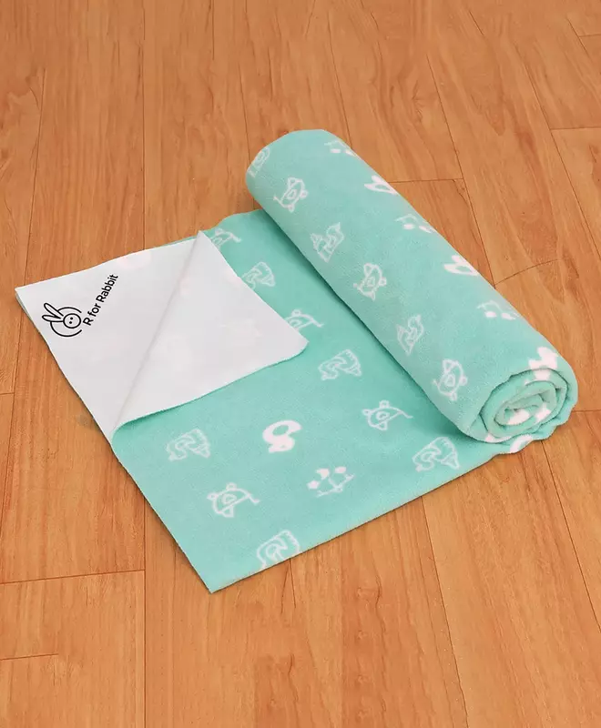 R for Rabbit Dry Sheet Medium - Green