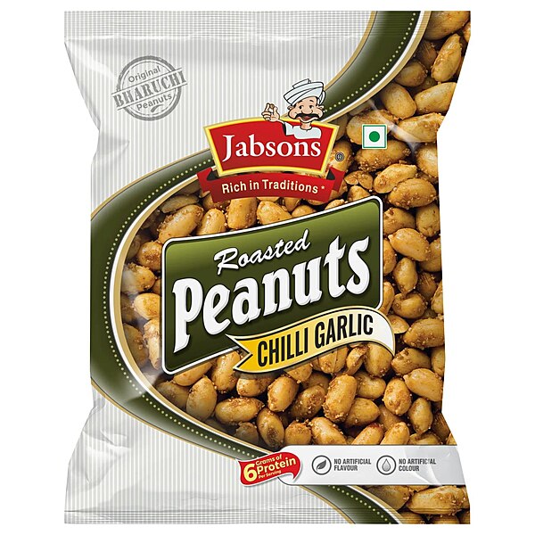 JABSONS CHILLI GARLIC ROASTED PEANUTS 140GM