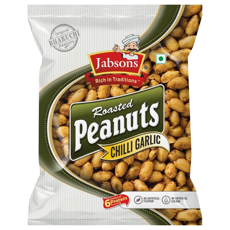JABSONS CHILLI GARLIC ROASTED PEANUTS 140GM