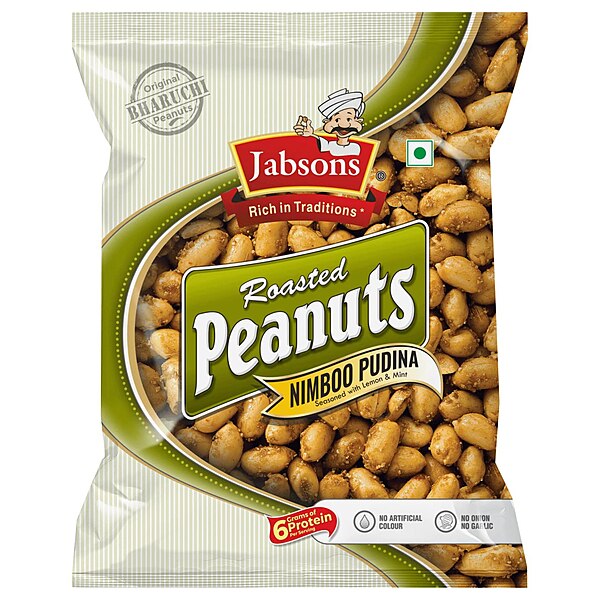 JABSONS NIMBOO PUDINA ROASTED PEANUTS 140GM