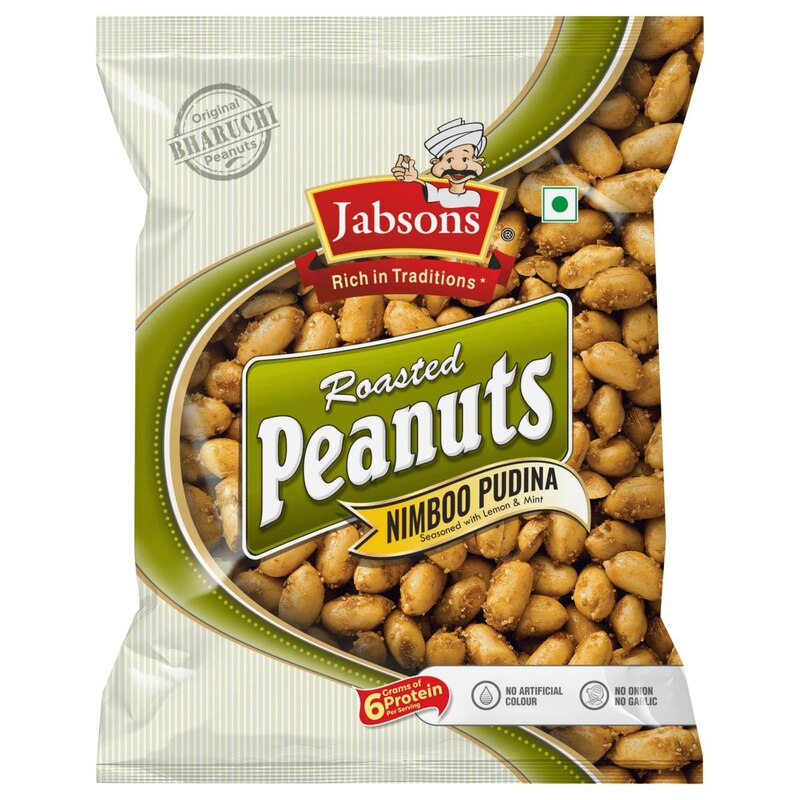 JABSONS NIMBOO PUDINA ROASTED PEANUTS 140GM