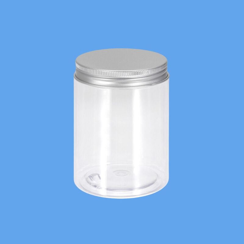 300 ml Round PET Jar + Aluminium SILVER Cap 300 ml Round PET Jar + Aluminium SILVER Cap