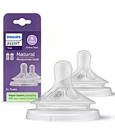 Avent Natural Response Teat Flow 5 Teats for Newborn Babies BPA Free - Pack of 2