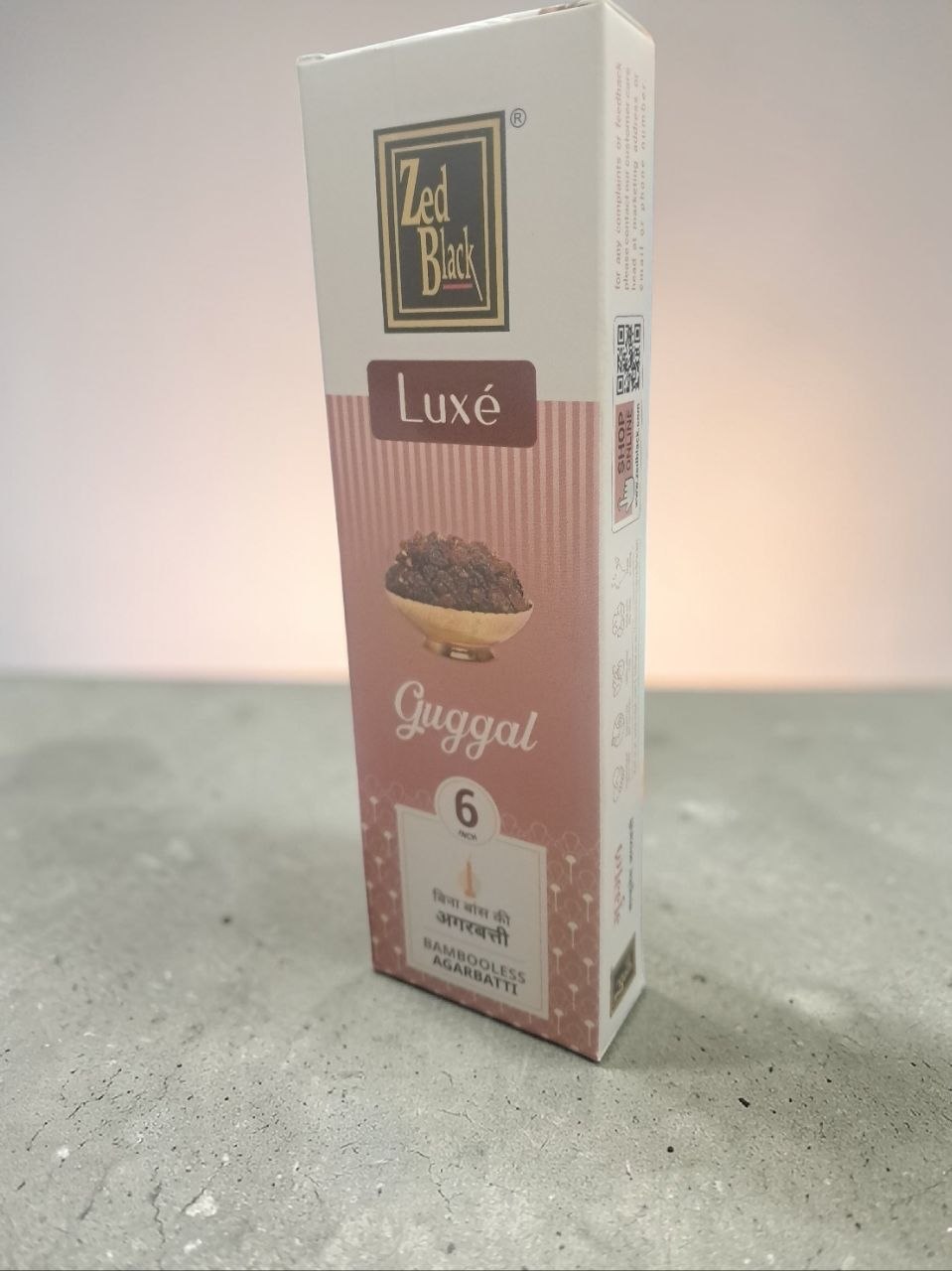 ZED BLACK BAMBOOLESS AGARBATTI GUGGAL 90GM