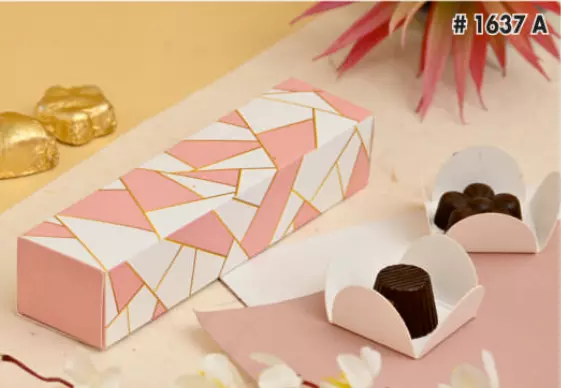 4 Chocolate Cavity Box - 1.6x6.5x1.25 Inch - 1637 A