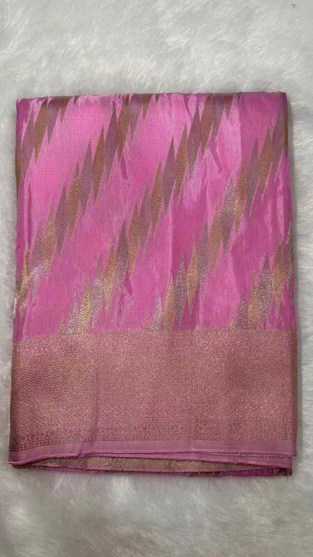 Viscose dola silk with sona rupa work
