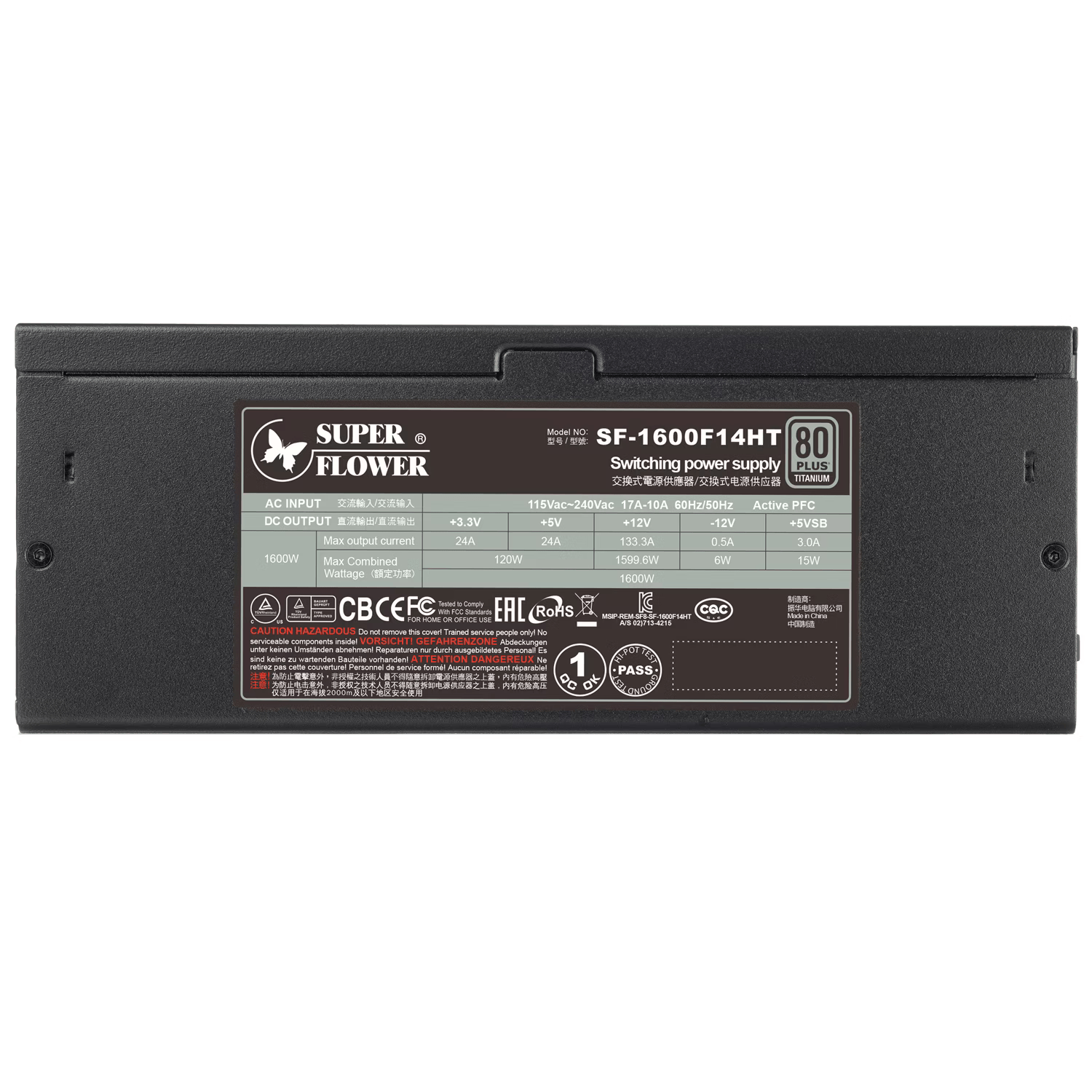 SUPER FLOWER POWER SUPPLY LEADEX TITANIUM 1600W ATX3.1 (SF-1600F14HT)