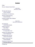 Monasticism - Ideal and Traditions