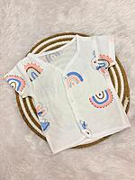 Premium Crinkled Muslin Cotton Jhabla (6-12Months) – With Sleeves