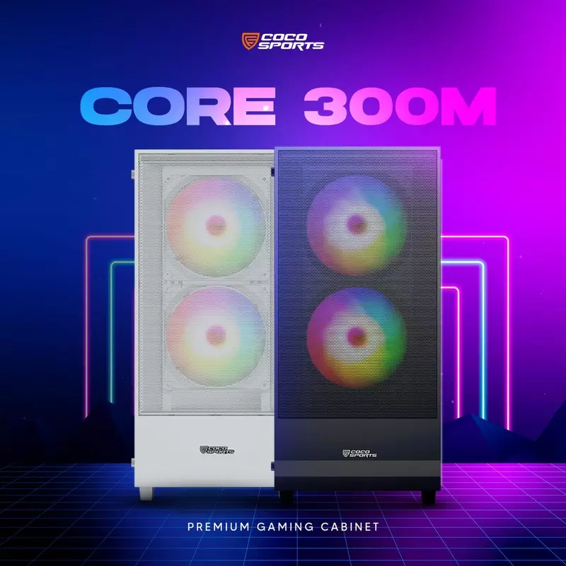Coconut Core 300M Gaming Tower with Efficient Cooling