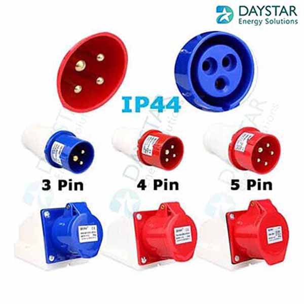 16A/3Pin Industrial panel mount Socket |Single Phase ( only panel mount socket)