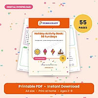 Holiday Activity Book: 50 Fun Days – 55 Pages