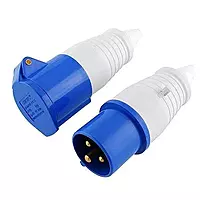 16A Industrial Socket Straight - 3 Pin