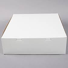 Qson Cake Box 16x16x5 White Plain