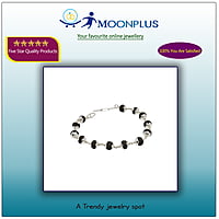 Silver Capped Karungali Bracelet