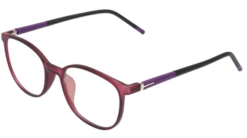 Female Square Spectacle Frames. Matte Purple Color Rim. Size-MEDIUM. Female Square Spectacle Frames. Matte Purple Color Rim. Size-MEDIUM.