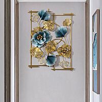 DAD Iron Double IRIS Decorative Showpiece for Wall Decor - Size 38 * 2 * 20 Inch