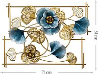 DAD Iron Double IRIS Decorative Showpiece for Wall Decor - Size 38 * 2 * 20 Inch