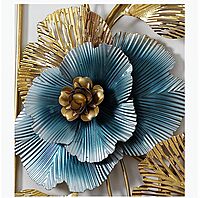 DAD Iron Double IRIS Decorative Showpiece for Wall Decor - Size 38 * 2 * 20 Inch