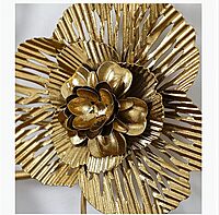 DAD Iron Double IRIS Decorative Showpiece for Wall Decor - Size 38 * 2 * 20 Inch