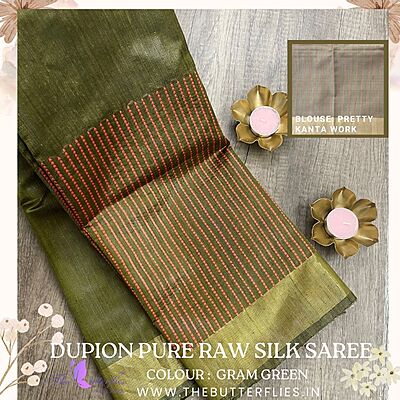 DUPION RAW SILK SAREE YBRSRSS21839
