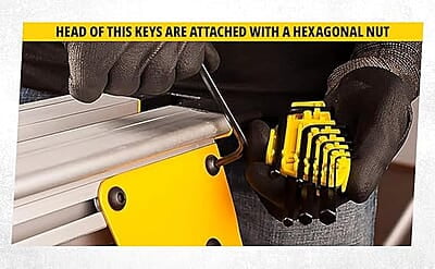 STANLEY 69-253 10-Piece Metric Hex Key Set with Anti-Rust Properties for Home, DIY & Professional Use, YELLOW & BLACK