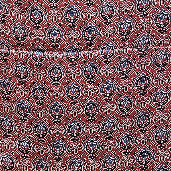 Mashru Silk Ajrakh Print #17